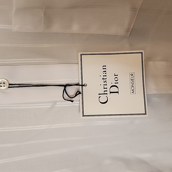 Christian Dior Monsieur Shirt Men's Button  up White Long sleeve  size 15/34 - Picture 2 of 8